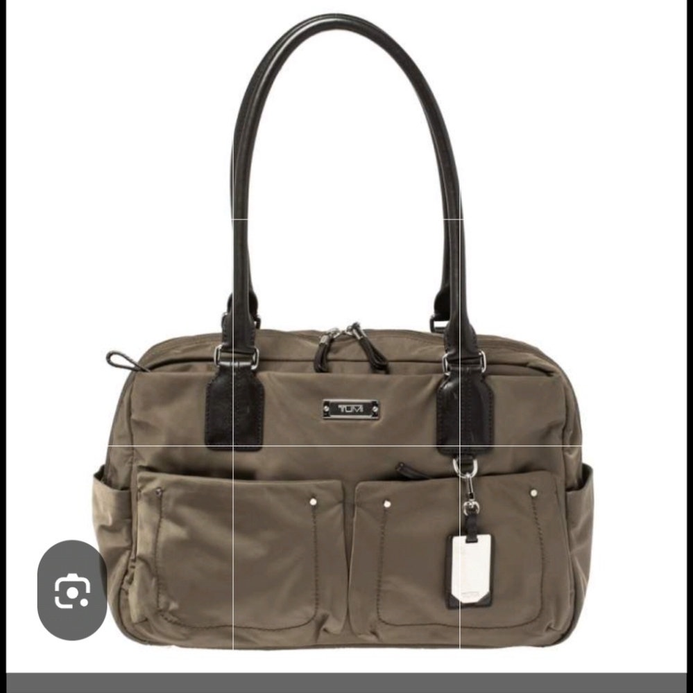Tumi Duffel Bag with Leather Accents and Structured Design